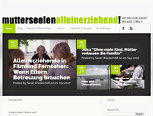 Tablet Screenshot of mutterseelenalleinerziehend.de
